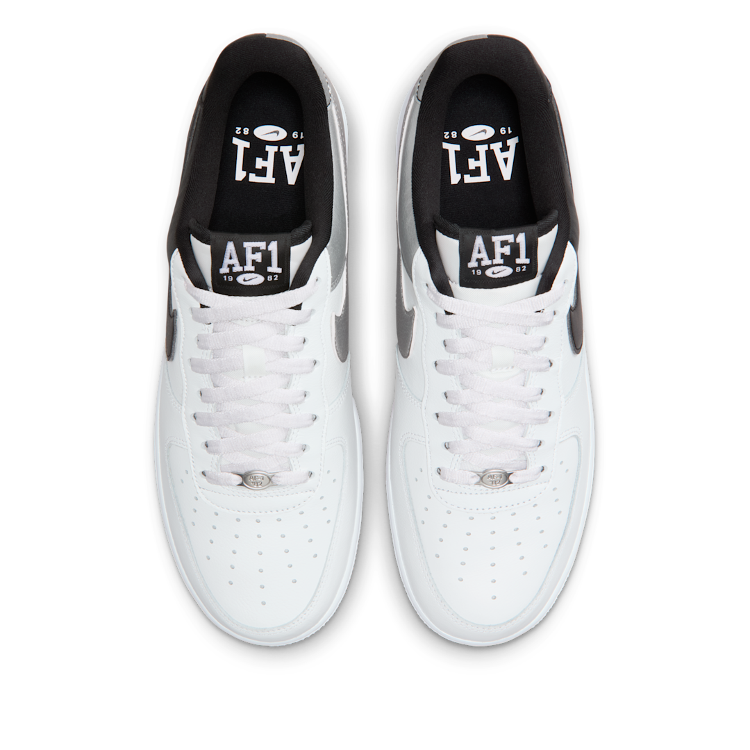 Nike Air Force 1 Low '07 LV8 White Black Metallic Silver