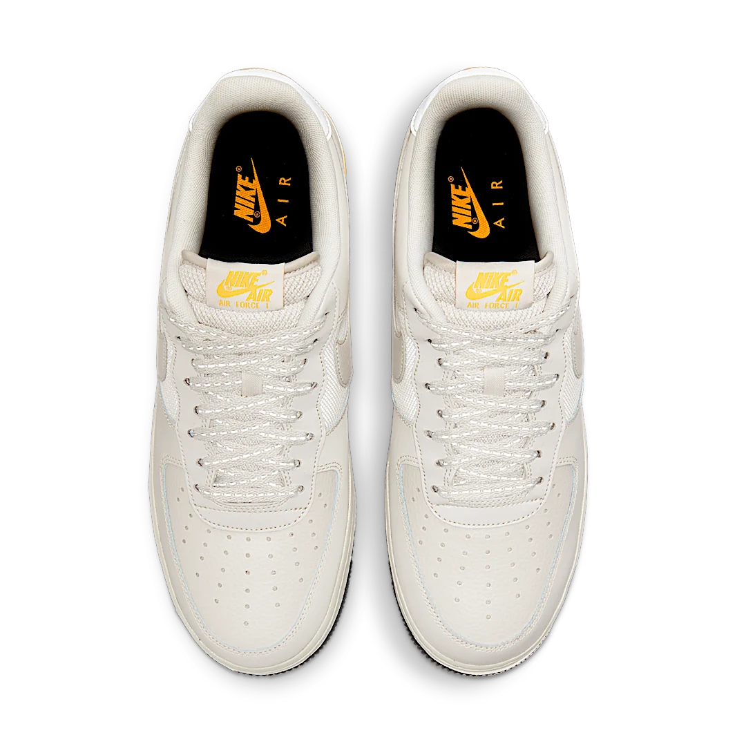 Nike Air Force 1 Low '07 Reflective Light Bone, Light Bone/University Gold/Black/Light Bone (DO6389-002)