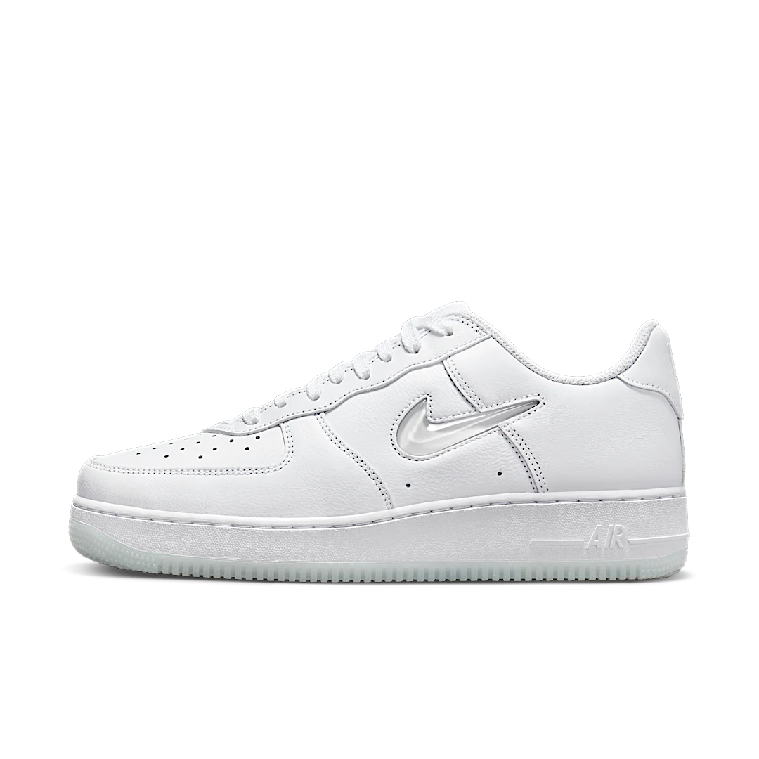 Nike Air Force 1 Low '07 Retro Color of the Month Jewel Swoosh Triple White, White/White-White (FN5924-100)