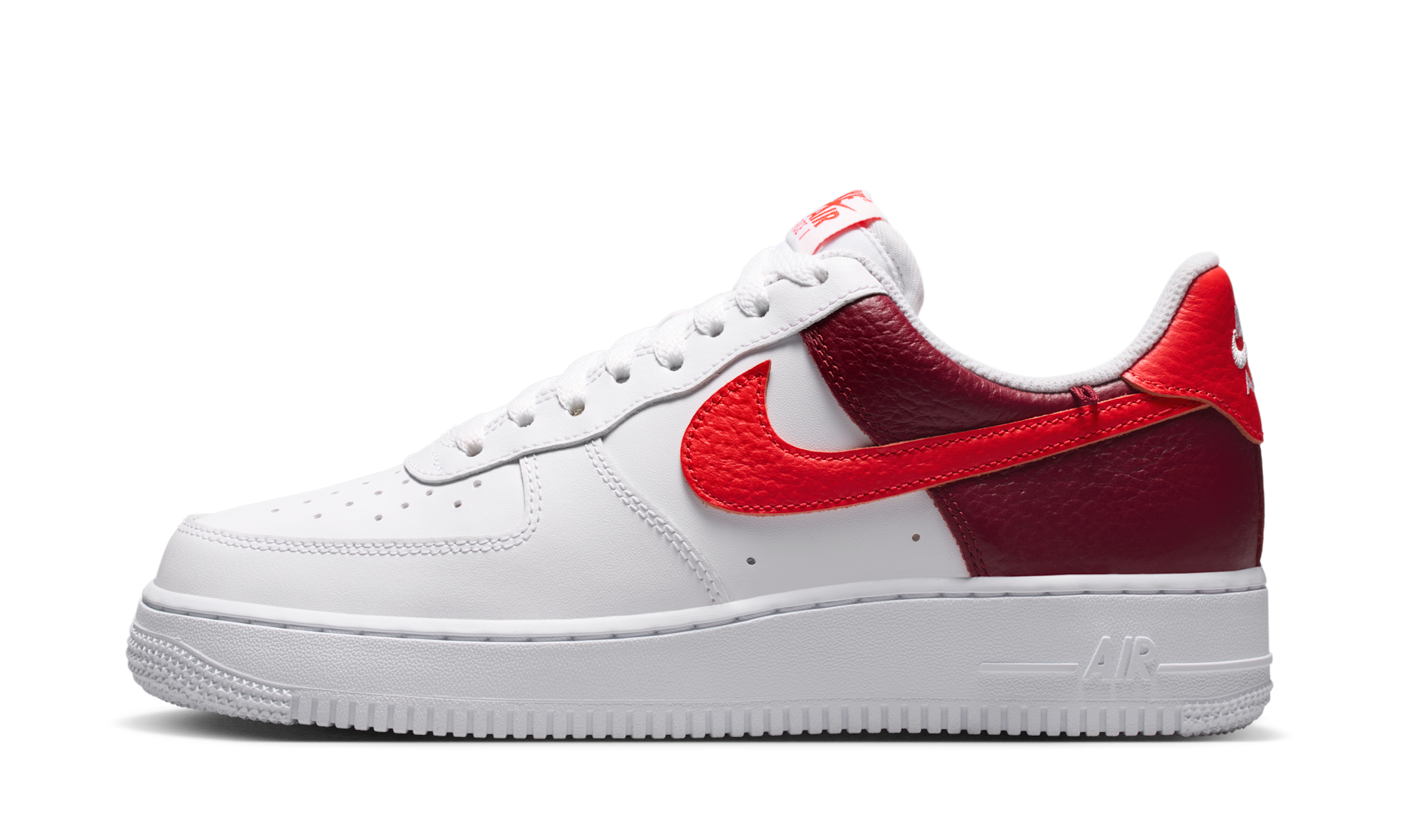Nike Air Force 1 Low '07 White Light Crimson Gold Charm Bracelet
