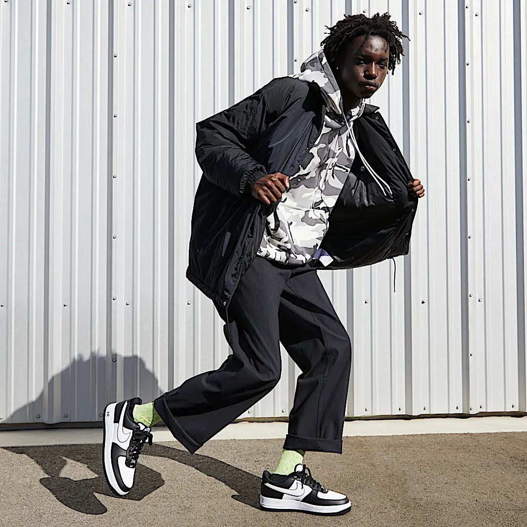 Nike Air Force 1 Low '07 White Swoosh Panda, Black/White/Black (DV0788-001)