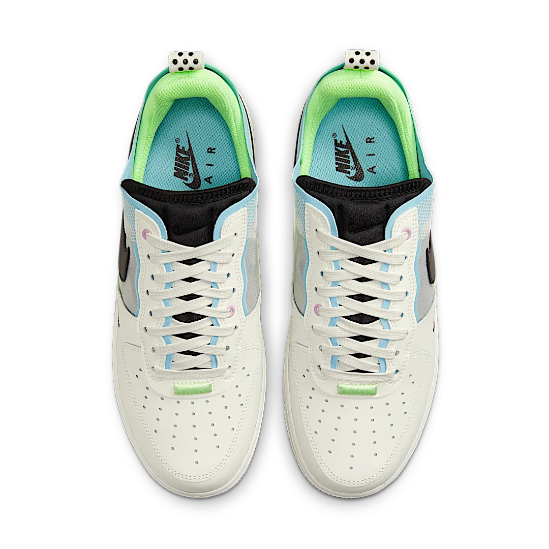 Nike Air Force 1 React Sail Barely Volt, Sail/Barely Volt/Ghost Green/Black (DM0573-101)