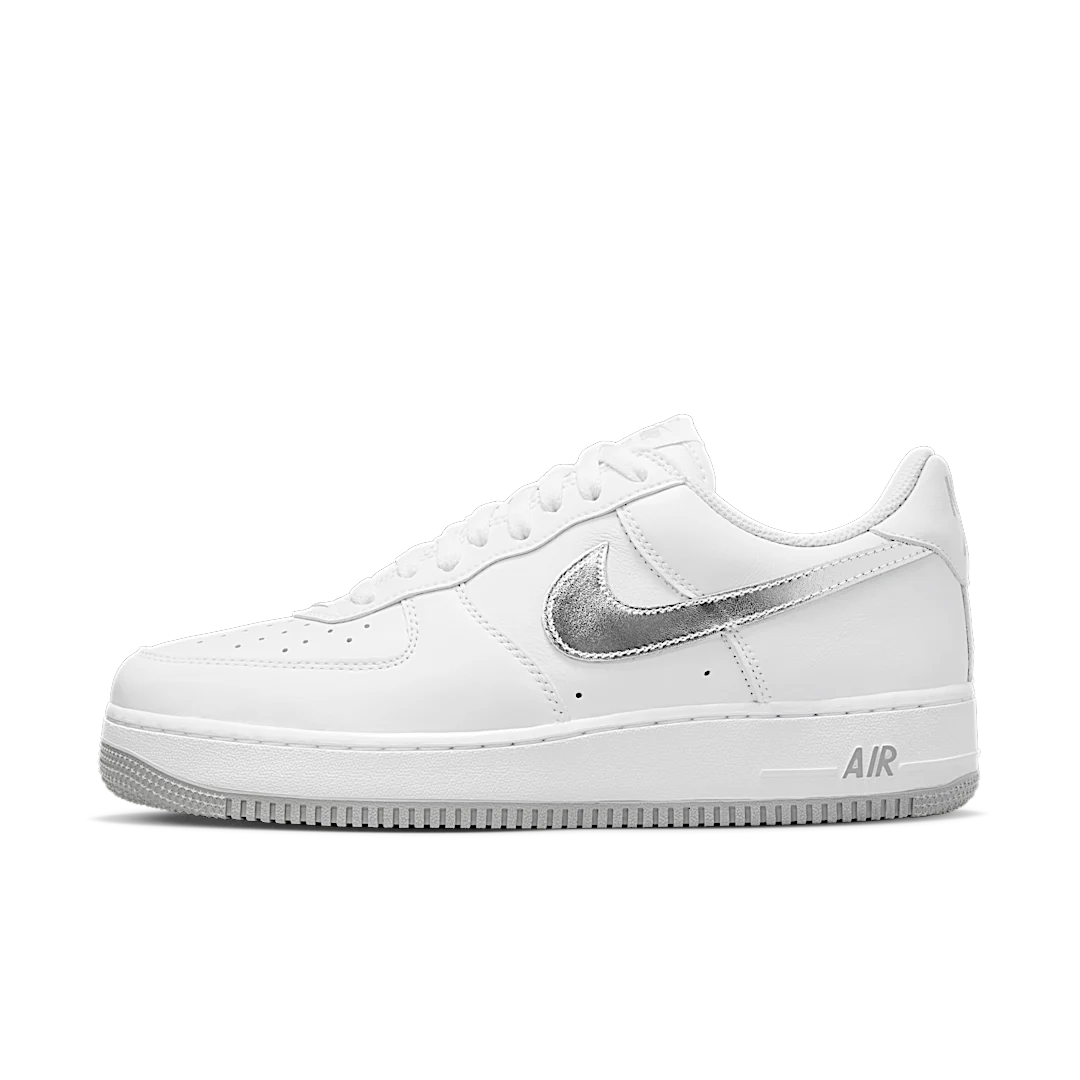 Nike Air Force 1 '07 Low Color of the Month White Metallic Silver, White-Metallic Silver-Metallic Gold (DZ6755-100)