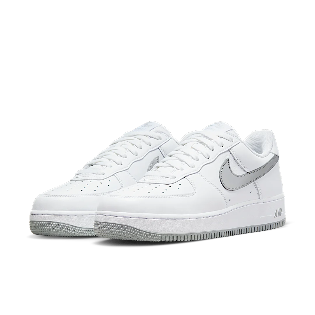 Nike Air Force 1 '07 Low Color of the Month White Metallic Silver, White-Metallic Silver-Metallic Gold (DZ6755-100)