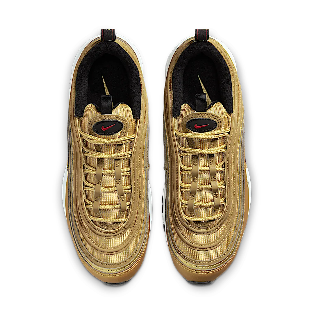Nike Air Max 97 OG Golden Bullet (2023), Metallic Gold/Varsity Red-White-Black (DQ9131-700 / HV5165-121)