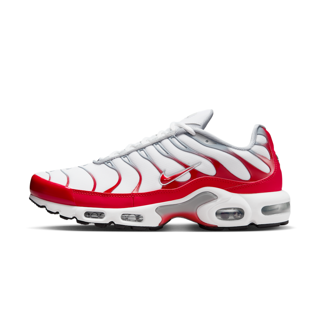 Nike Air Max Plus White University Red Wolf Grey