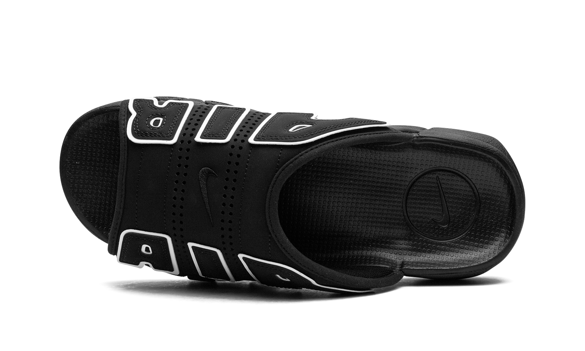 Nike Air More Uptempo Slide Black Grey Sole