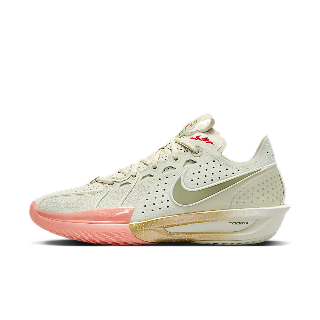 Nike Air Zoom GT Cut 3 Our Holiday, Sea Glass/Oil Green/Metallic Gold/University Red/Light Wild Mango/Sail (DV2913-005)