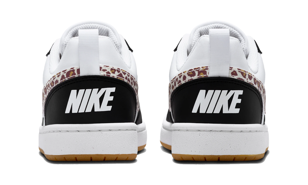 Nike Court Borough Low Black White Leopard Swoosh