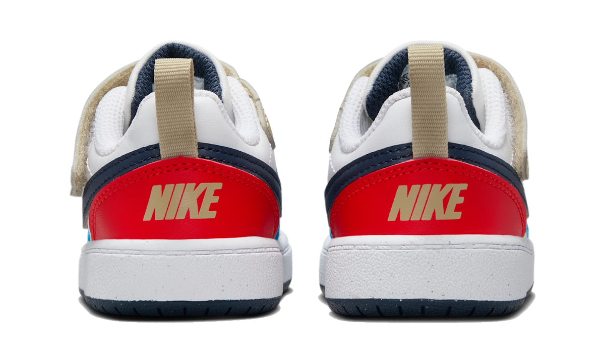 Nike Court Borough Low Recraft White Thunder Blue Light Crimson (TD)