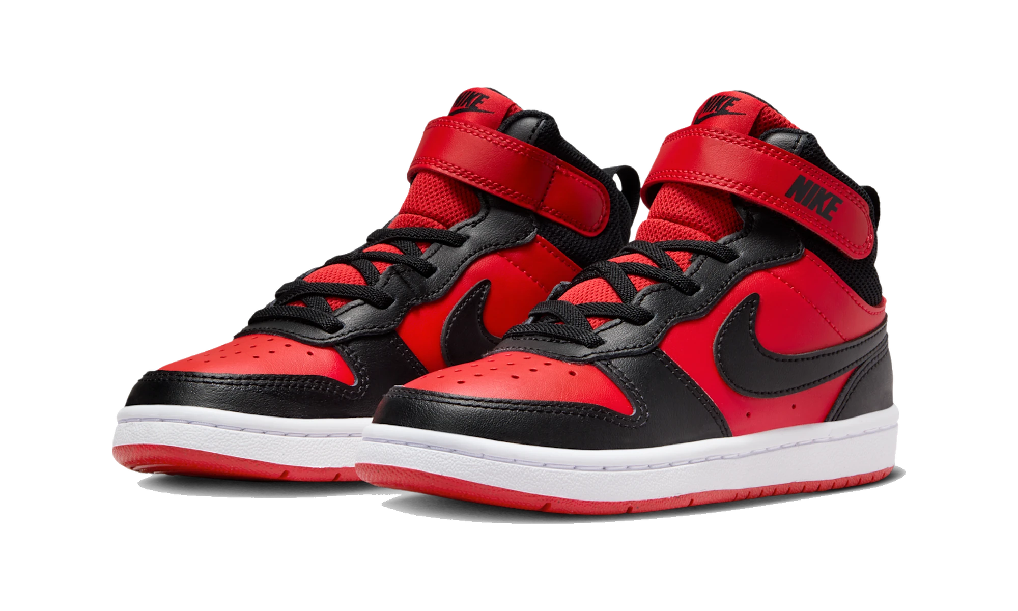 Nike Court Borough Mid 2 Black University Red (PS)