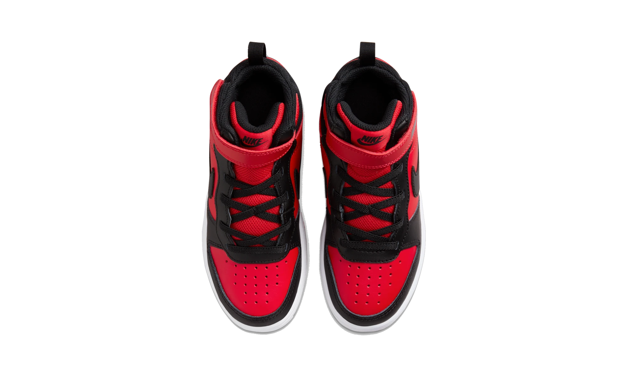 Nike Court Borough Mid 2 Black University Red (PS)