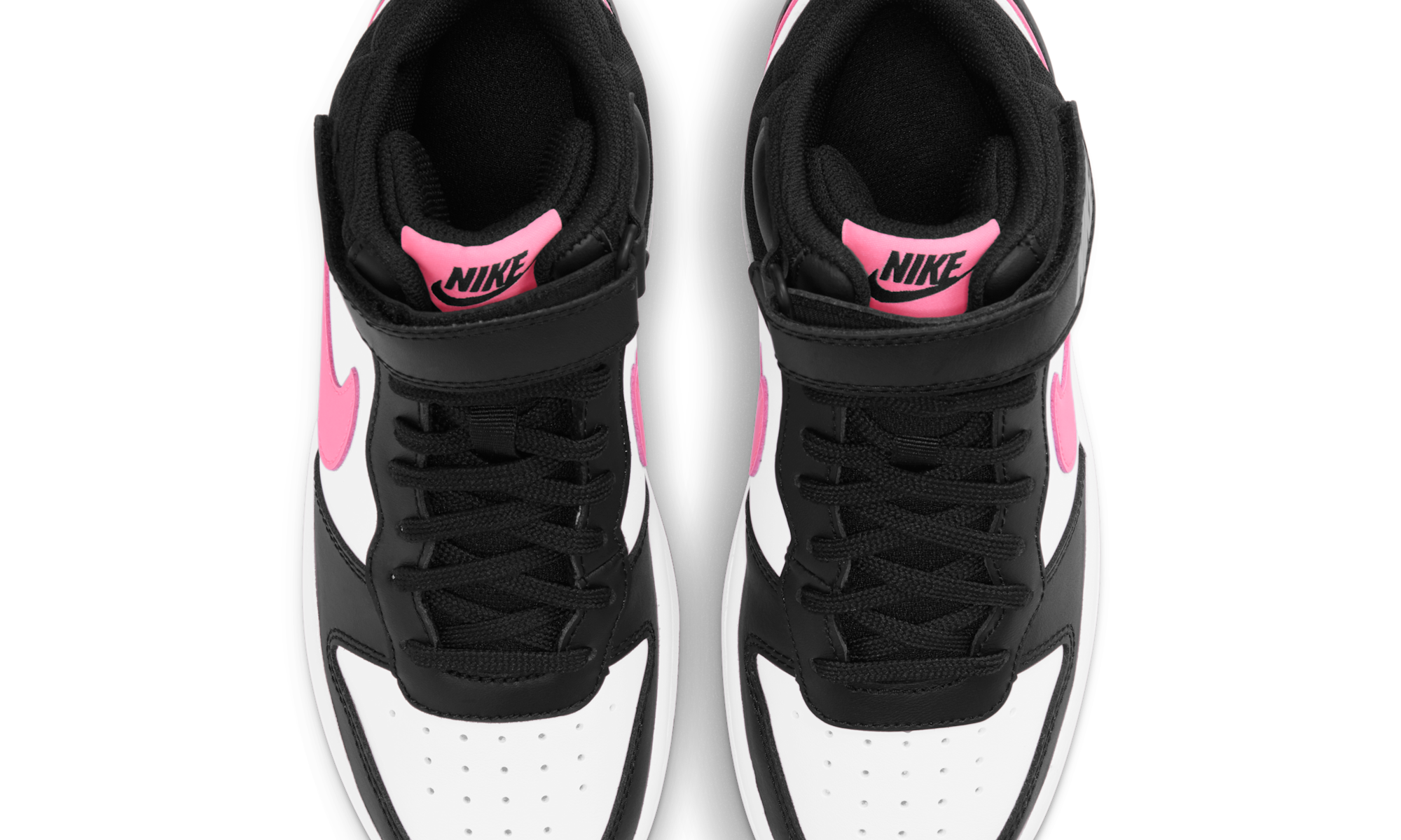 Nike Court Borough Mid 2 Black White Sunset Pulse