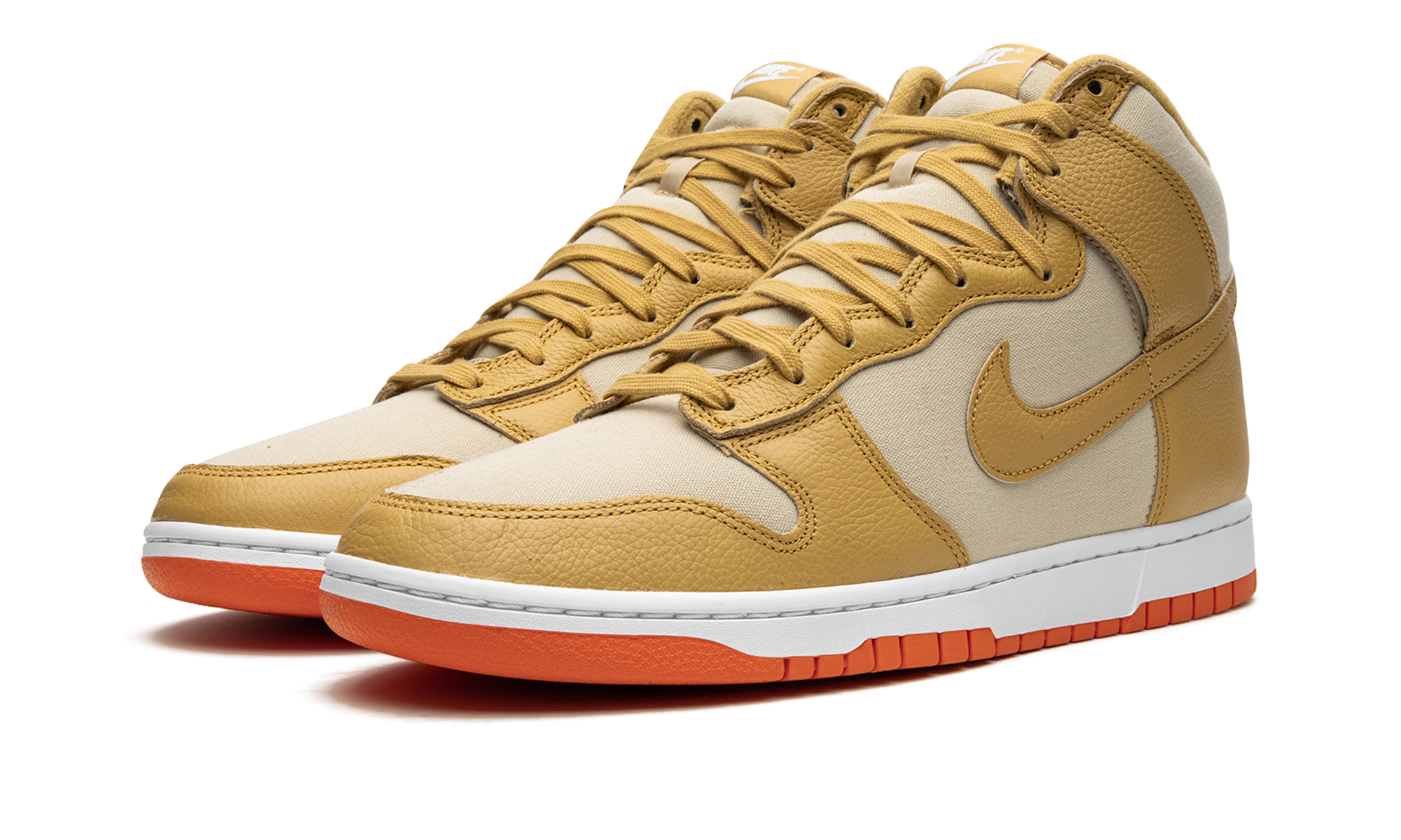 Nike Dunk High Wheat Gold Safety Orange