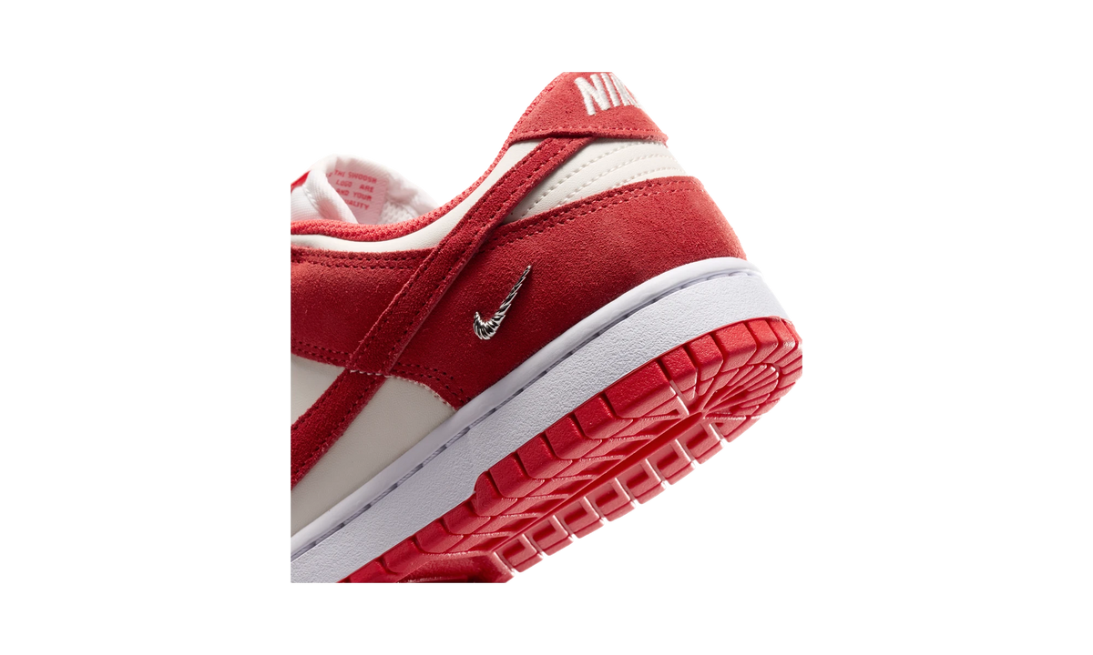 Nike Dunk Low Sail White Metallic Silver Light Crimson