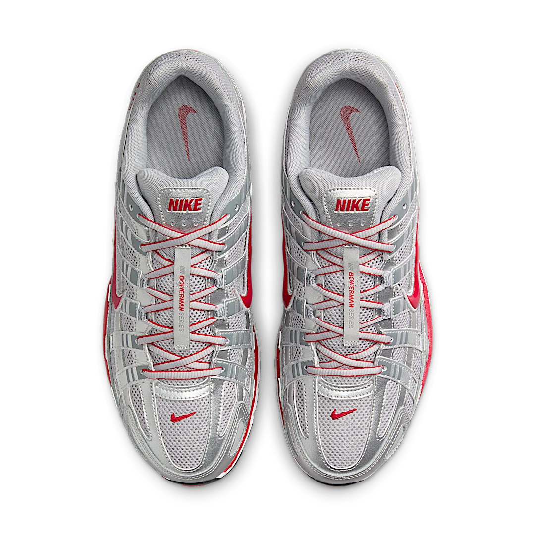 Nike P-6000 Metallic Silver Gym Red, Metallic Silver/Flat Silver/Cool Grey/Gym Red (CD6404-024)