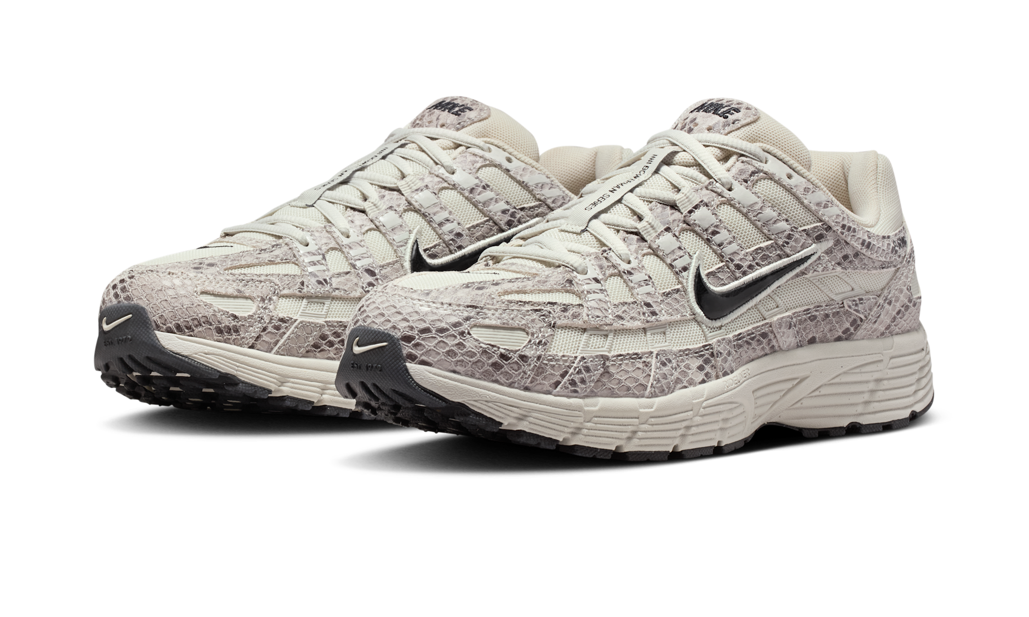 Nike P-6000 SE Snakeskin Light Bone Black
