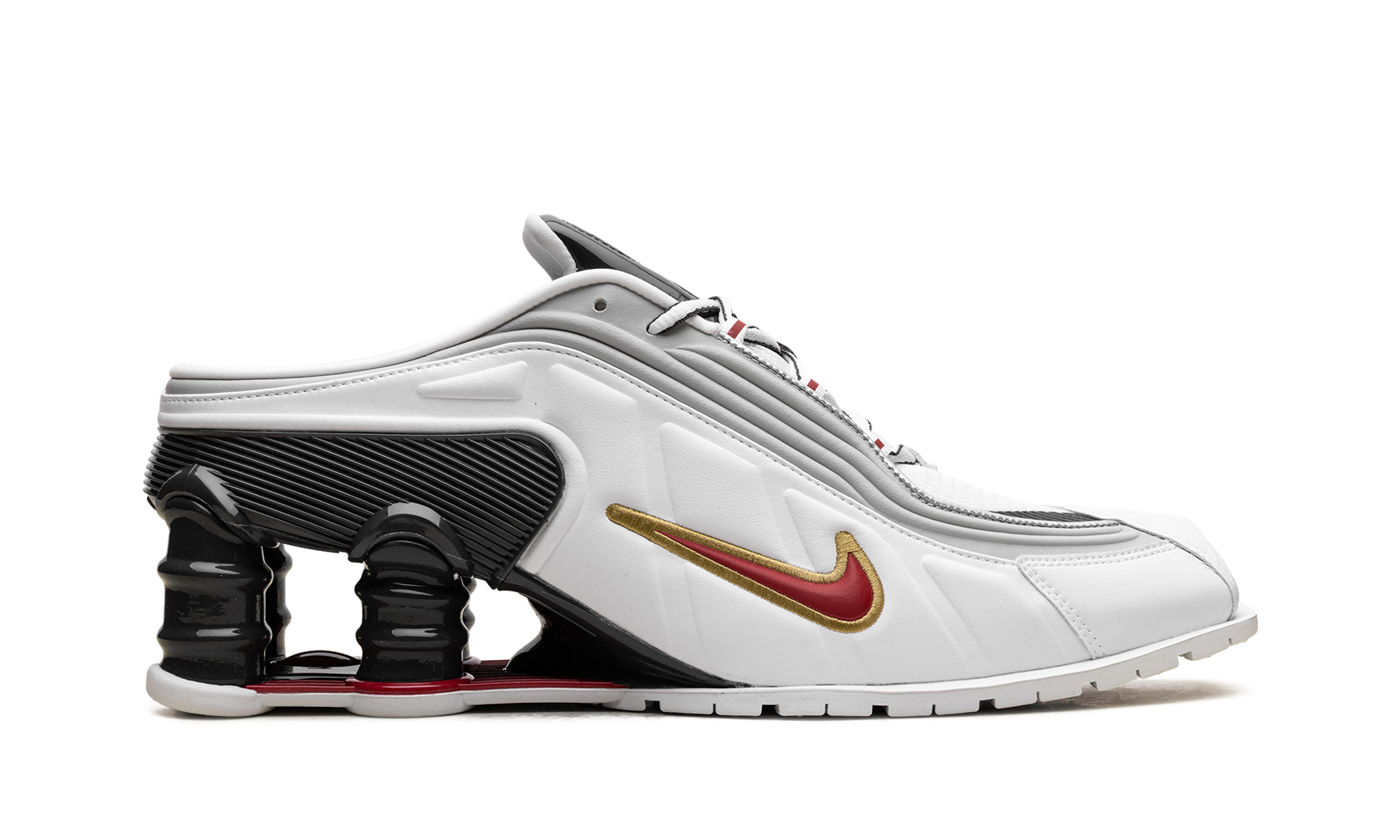 Nike Shox MR4 Mule Martine Rose Metallic Platinum Varsity Red