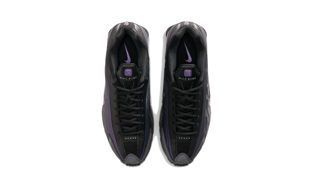 Nike Shox R4 Black Metallic Silver Purple Dynasty
