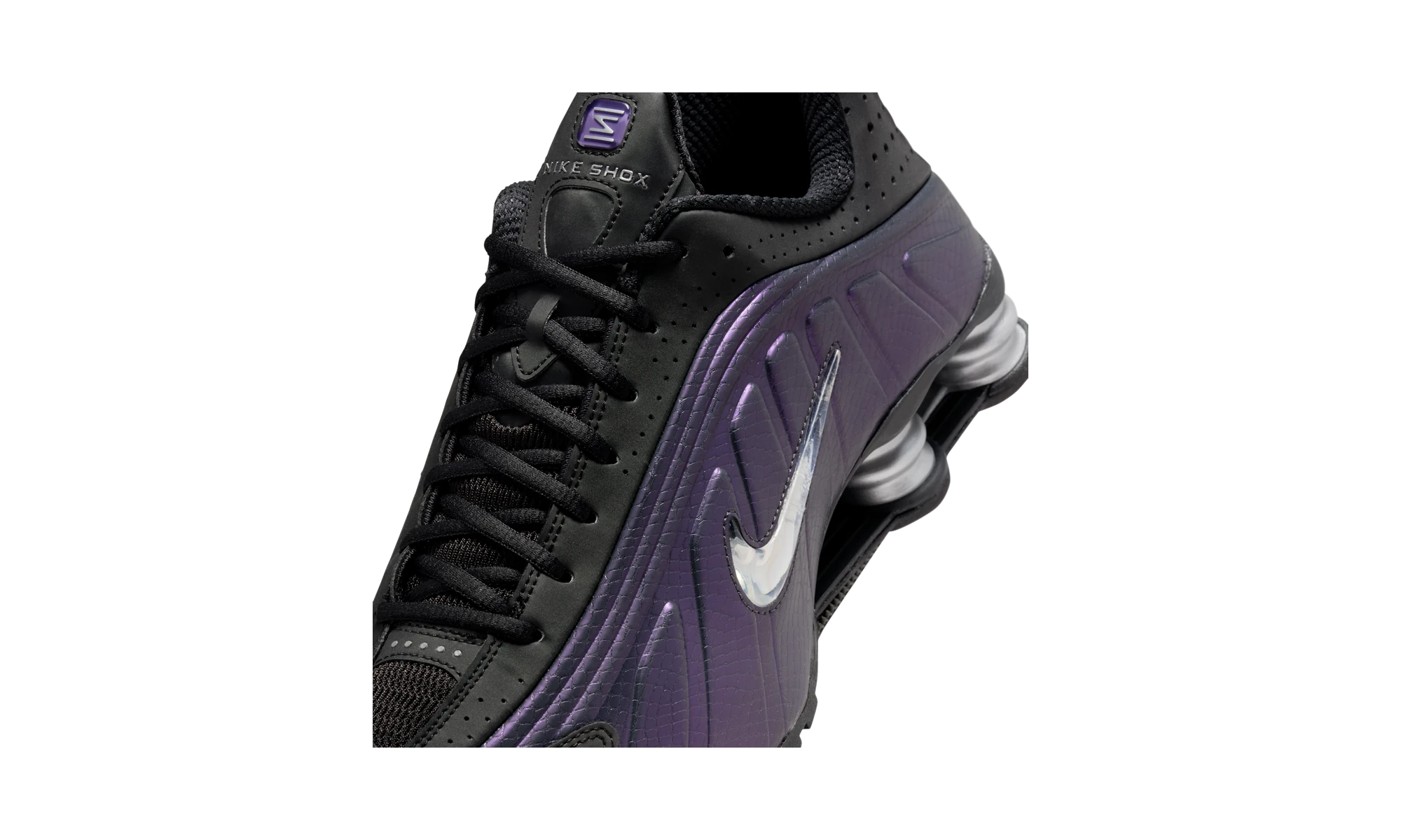 Nike Shox R4 Black Metallic Silver Purple Dynasty