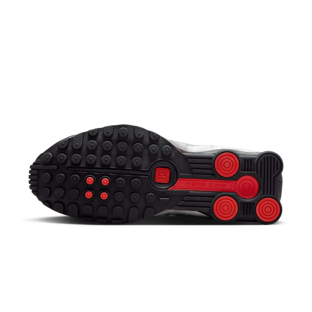 Nike Shox R4 Black Metallic Silver (2025), Black/Light Crimson/Black/Metallic Silver (AR3565-011)
