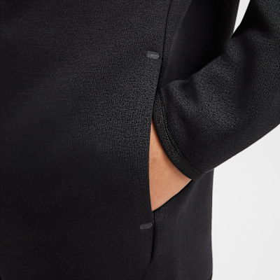 Nike Sportswear Tech Fleece Older Kids' Full-Zip Hoodie Black/Black/Black/Black