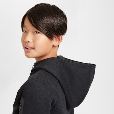 Nike Sportswear Tech Fleece Older Kids' Full-Zip Hoodie Black/Black/Black/Black