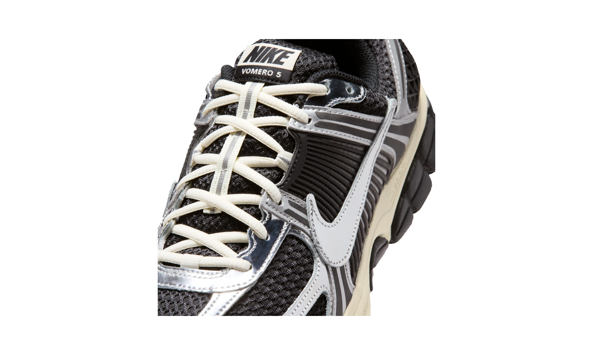 Nike Zoom Vomero 5 Black Metallic Silver Coconut Milk Chrome