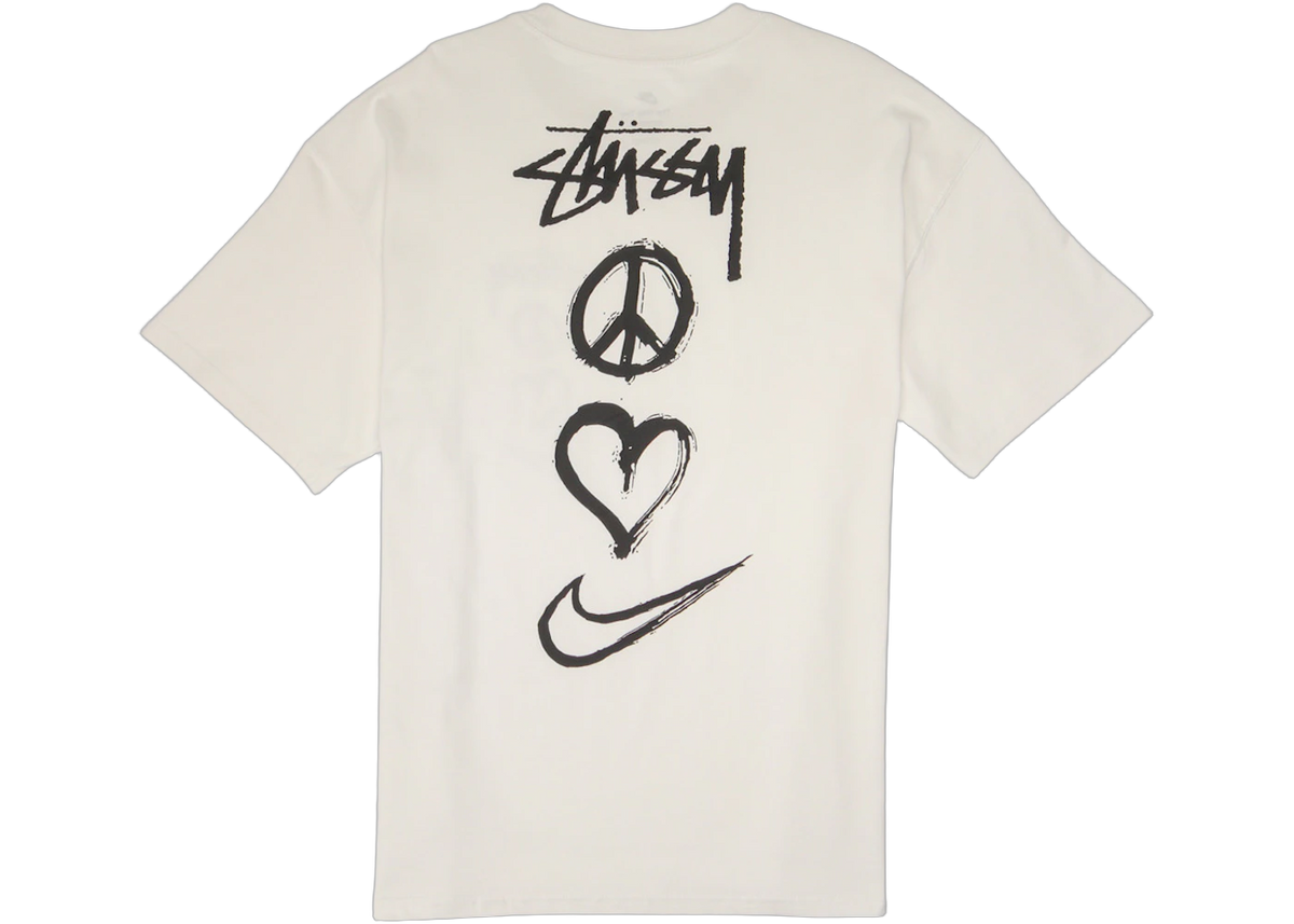 STUSSY x NIKE ピース ラブ スウッシュTシャツ Lサイズ Nike x Stussy 