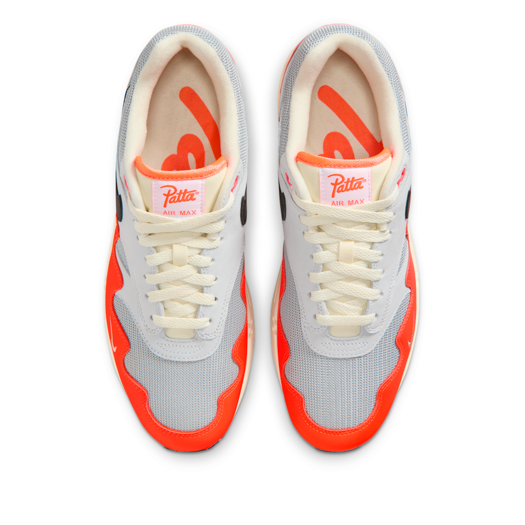 Nike Air Max 1 Patta Waves Hyper Crimson Pure Platinum (With Bracelet) - Sneak
