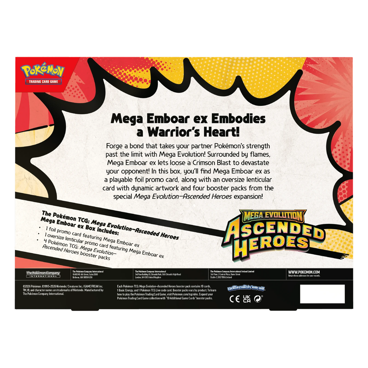Pokémon TCG Ascended Heroes: Mega Emboar ex Box