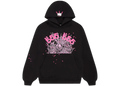 Sp5der Angel Number Hoodie Black
