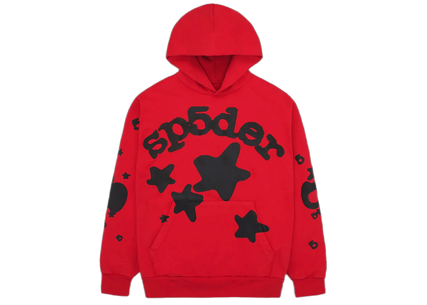 Sp5der Beluga Hoodie Red, Red (sp5der-beluga-hoodie-red)