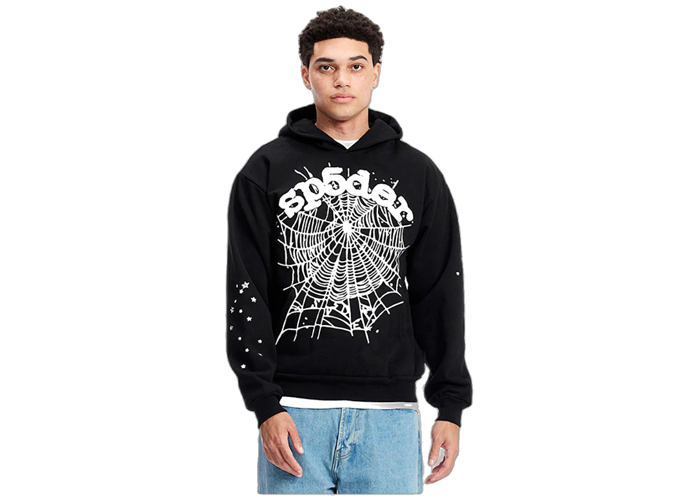 Sp5der OG Web Hoodie Black, Black (sp5der-og-web-hoodie-black)