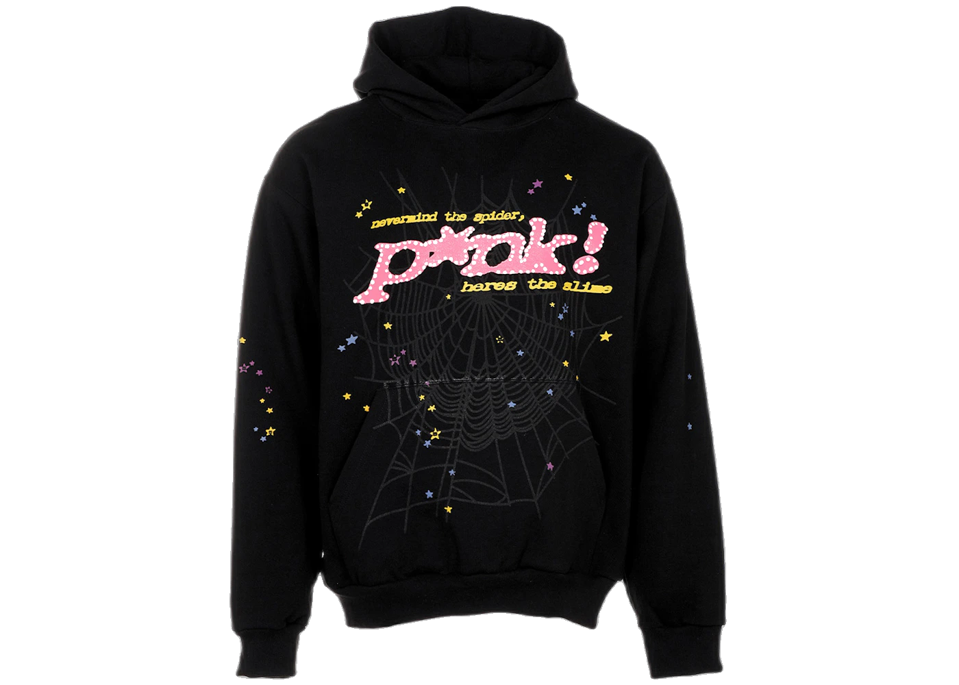 Sp5der P*NK Hoodie Black, Black (sp5der-pnk-hoodie-black)