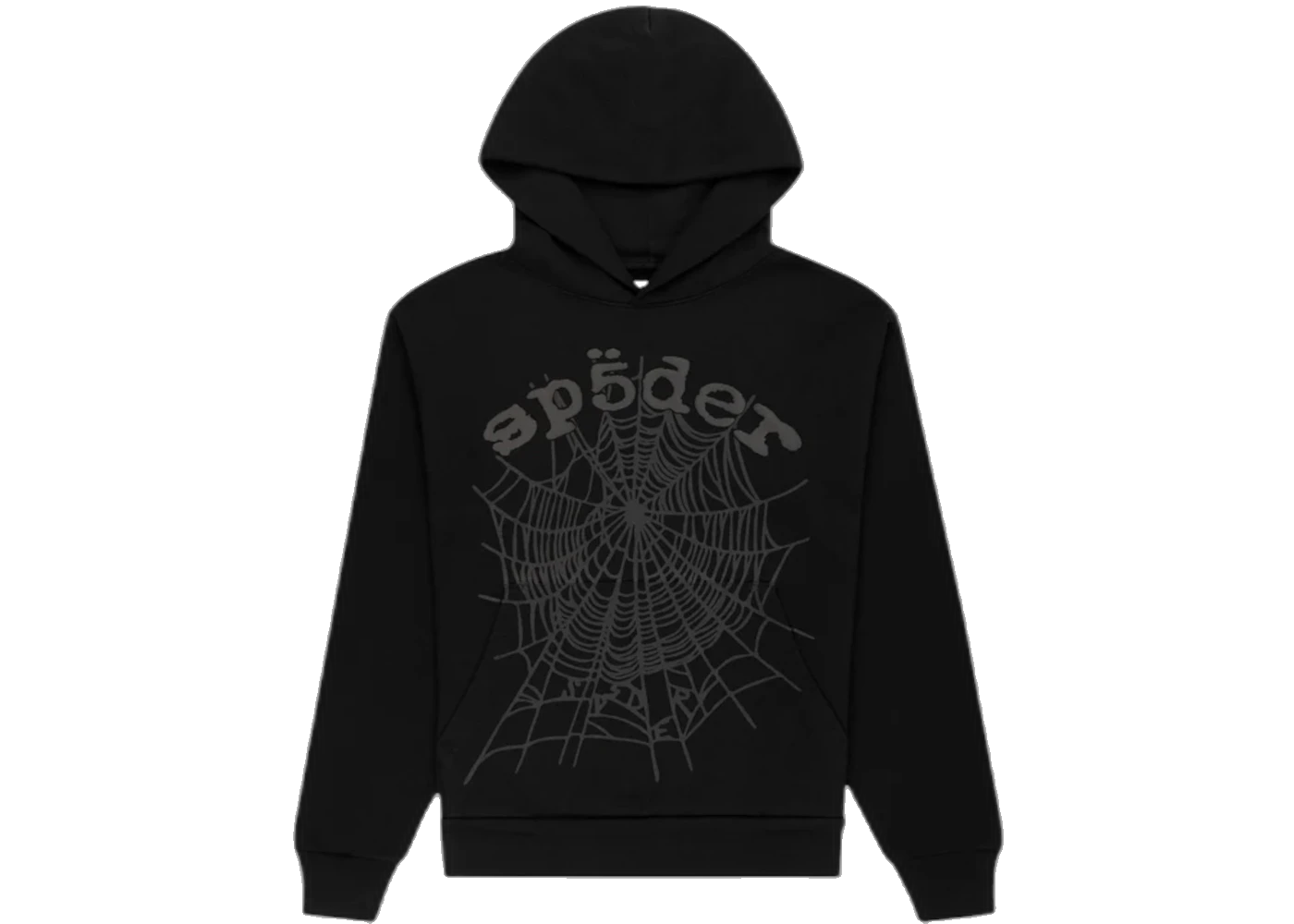 Sp5der Phantom Web Hoodie Black, Black (sp5der-phantom-web-hoodie-black)