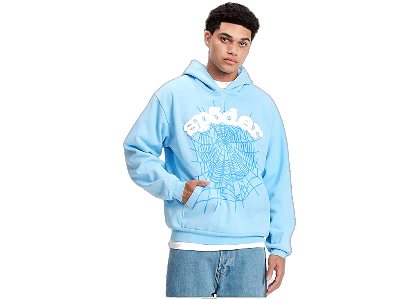 Sp5der Web Hoodie Sky Blue, Sky Blue (sp5der-web-hoodie-sky-blue)