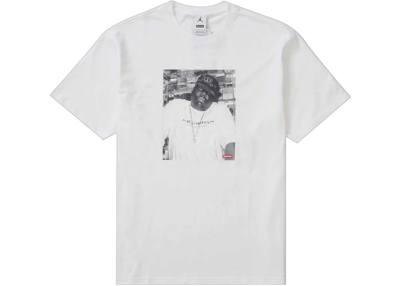 Supreme Air Jordan Biggie S S Top White