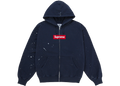 Supreme MM6 Maison Margiela Box Logo Zip Up Hooded Sweatshirt Navy