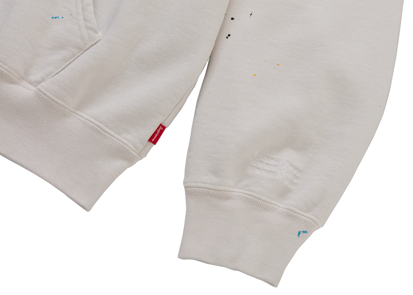 Supreme MM6 Maison Margiela Box Logo Zip Up Hooded Sweatshirt White