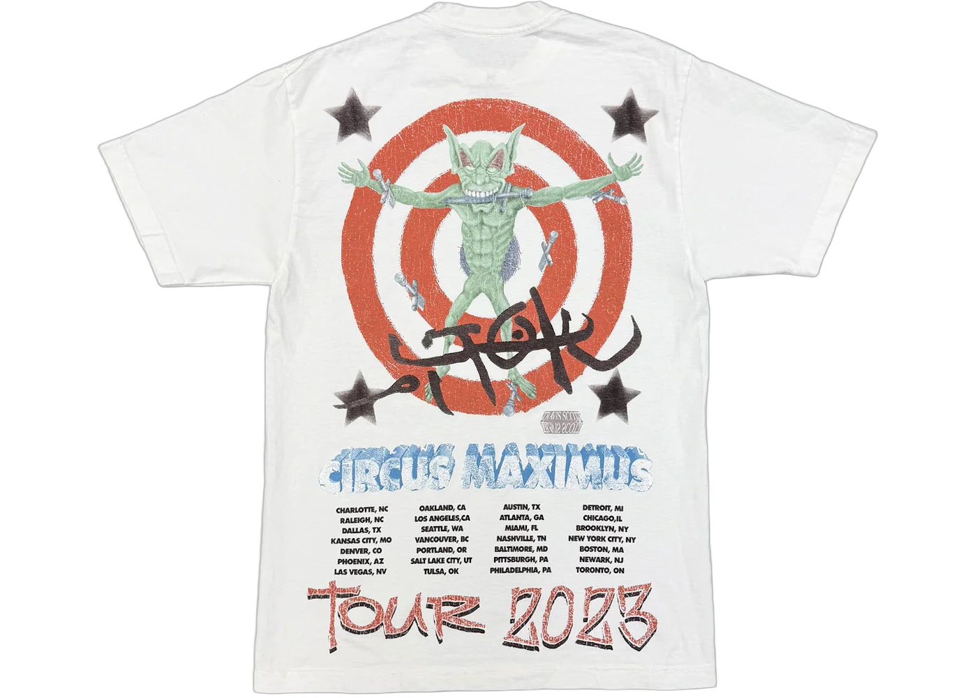 Travis Scott Utopia Circus Maximus 2023 Tour III Tee White