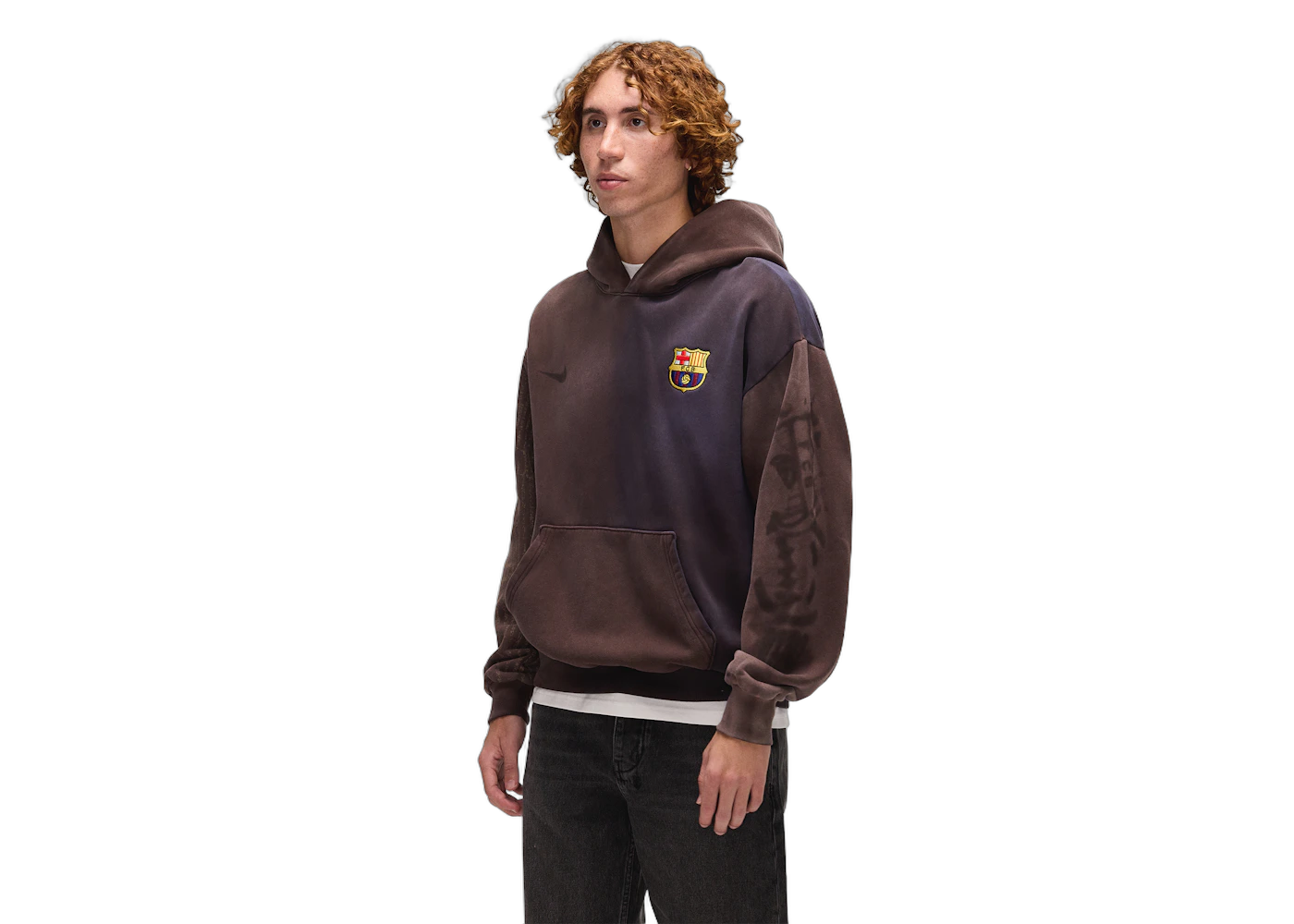 Travis Scott x Nike x FC Barcelona Split-Dye Crest Hoodie Multicolor