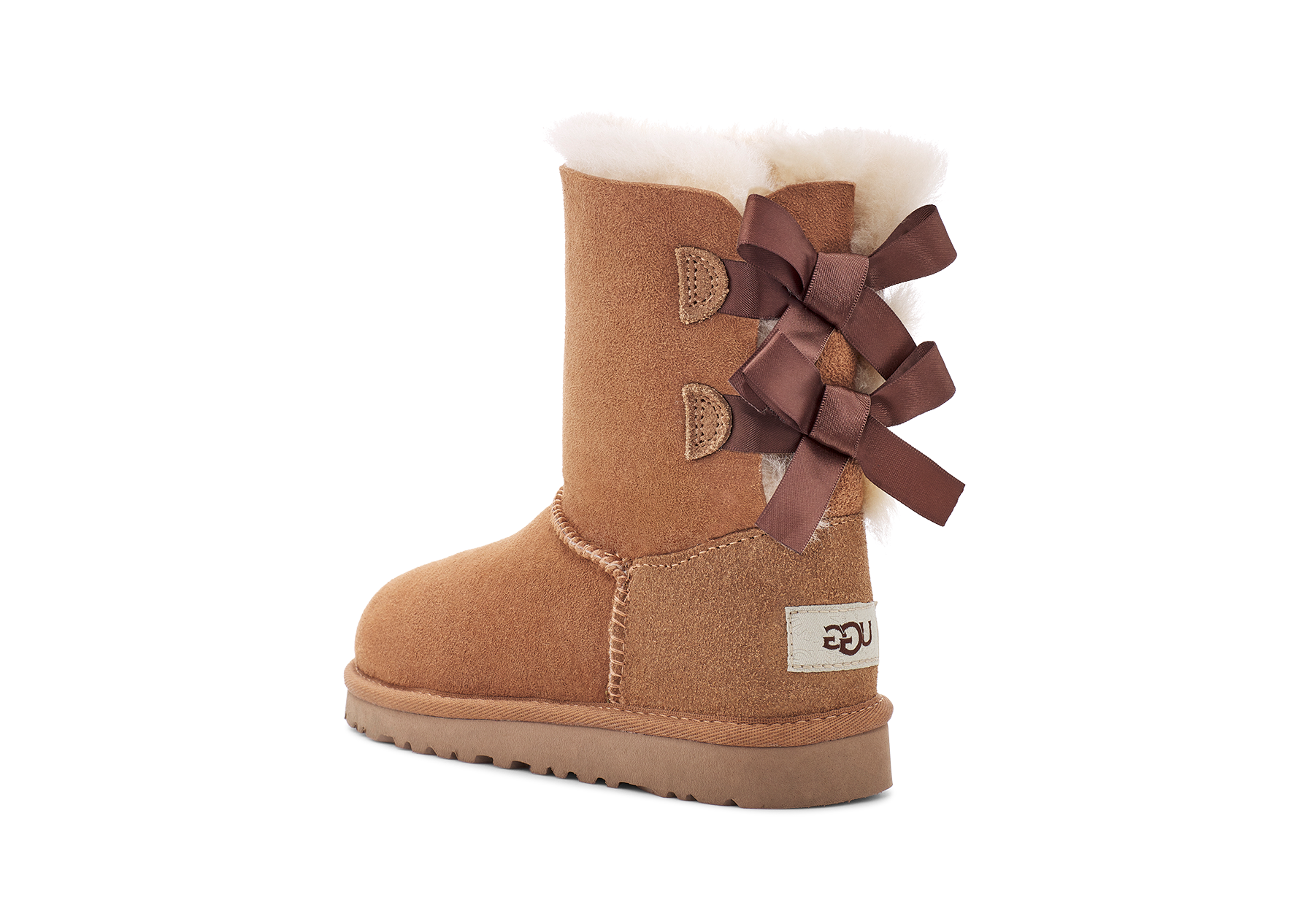 UGG Bailey Bow II Boot Chestnut (Kids), Chestnut/Chestnut (1017394K-CHE)