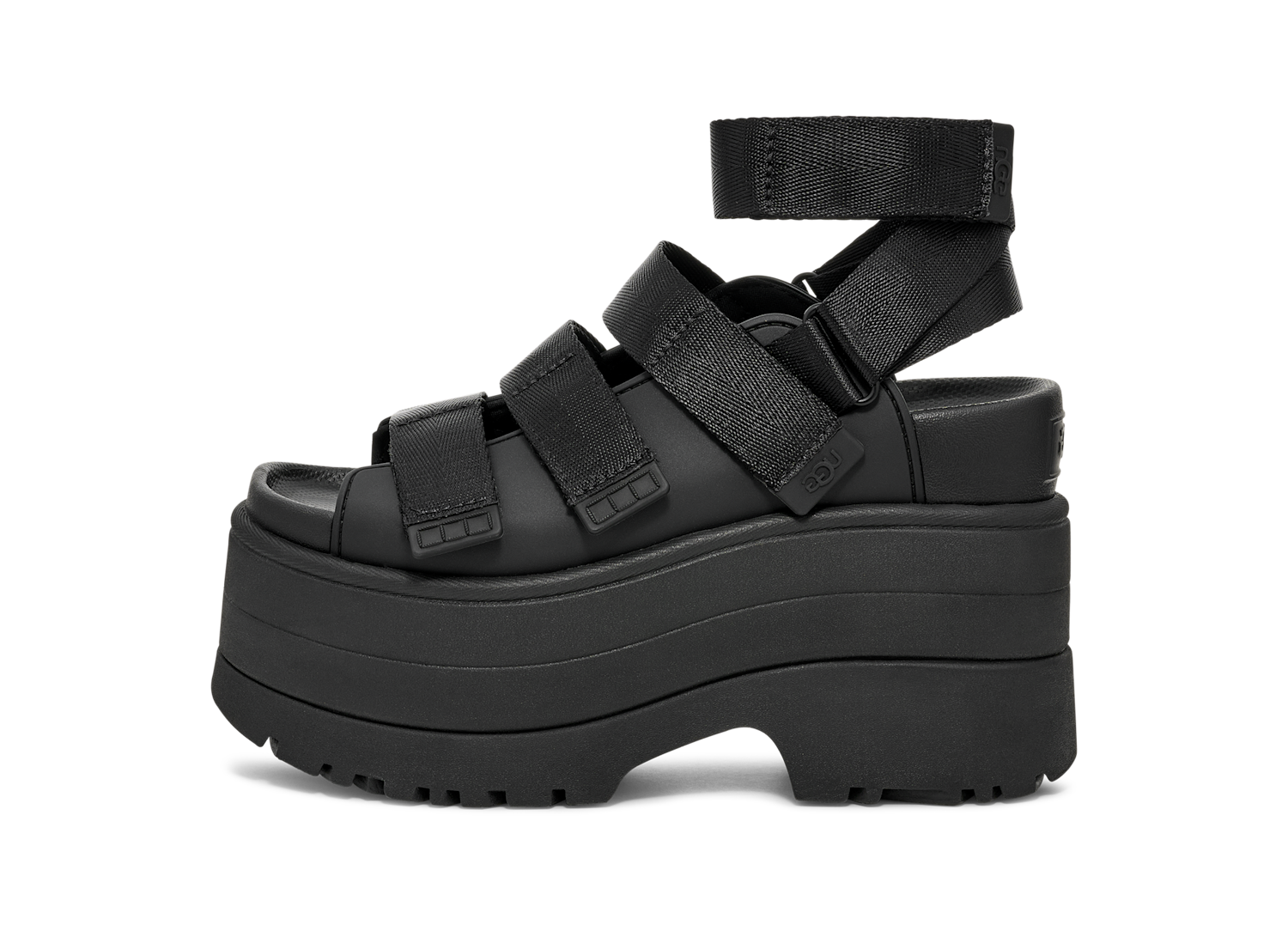 UGG GoldenRise Platform Sandals Black, Black (1167431-BLK)