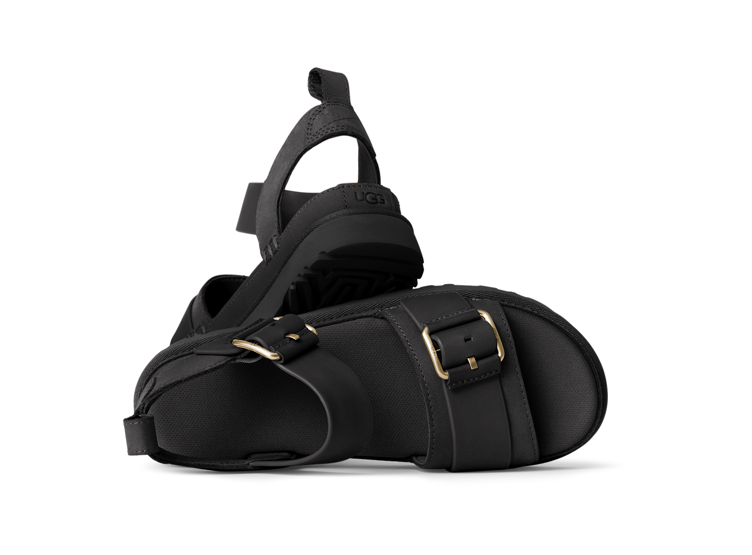 UGG Goldenstar Villa Sandal Black, Black (1167392-BLK)
