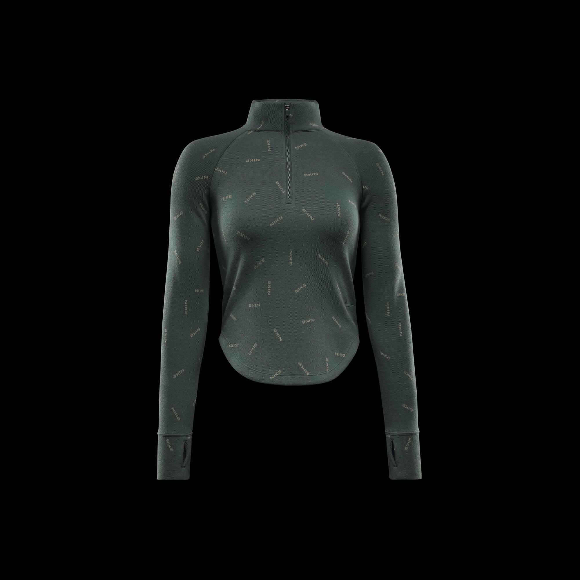 Nike Sportswear Collection Slim 1/2-Zip Long-Sleeve Logo Top Vintage Green/Light Army/Vintage Green