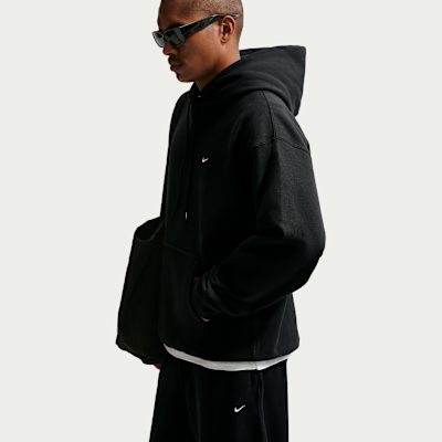 Nike Solo Swoosh Men's Pullover Hoodie Black/Black/White