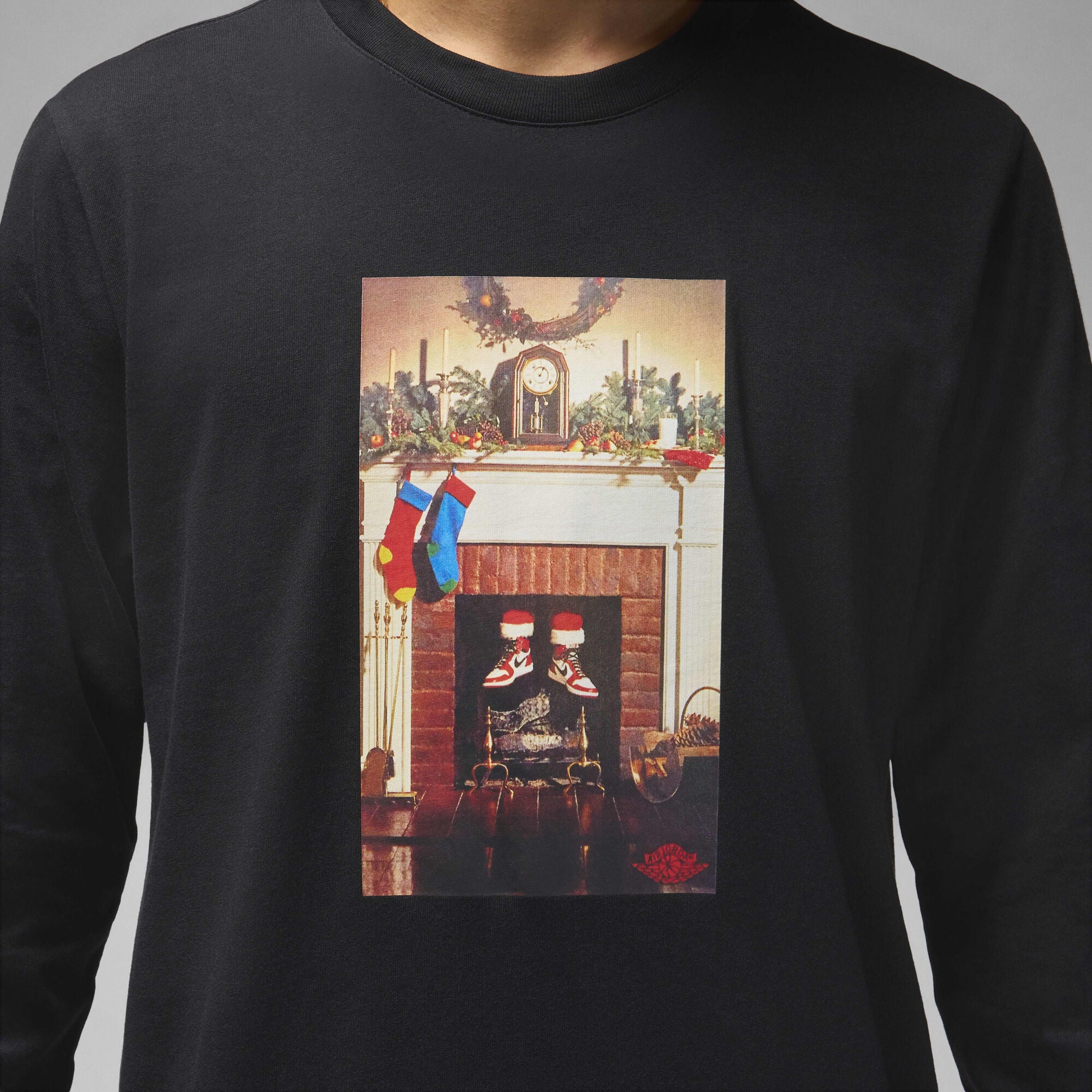 Air Jordan Jumpman Chimney Long-Sleeve T-Shirt Black/White - Sneak