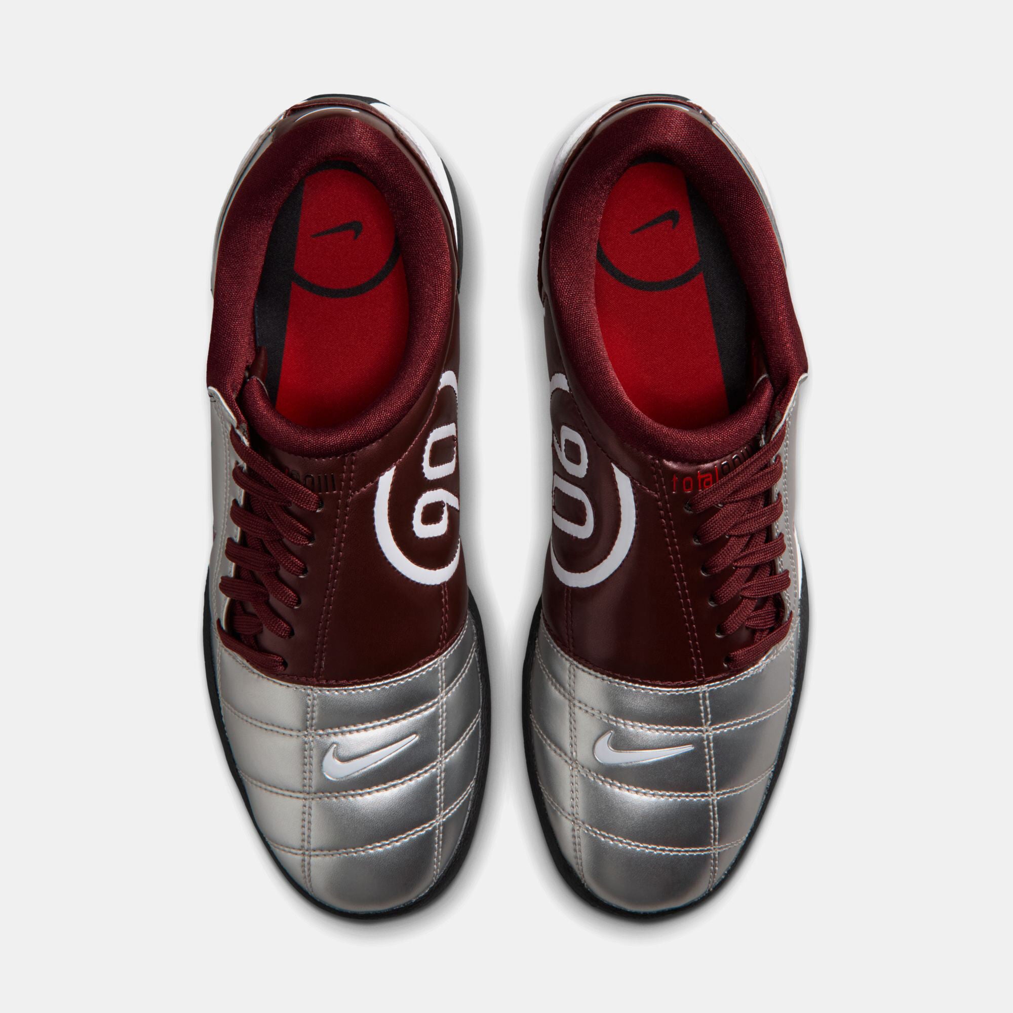 Nike Total90 Metallic Silver/Burgundy Crush/White