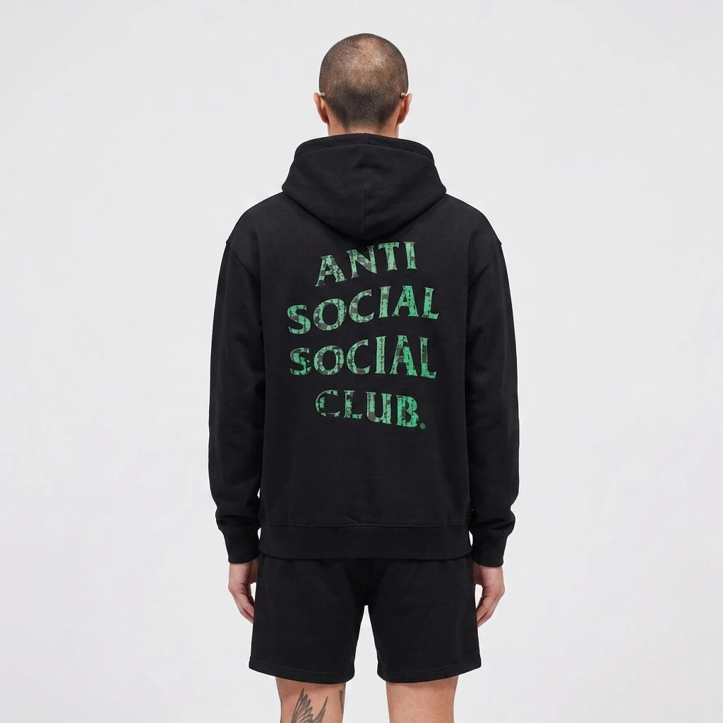 Anti Social Social Club Glitch Hoodie Black
